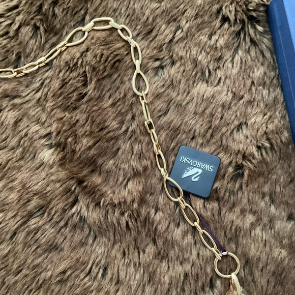 GORGEOUS NEW SWAROVSKI champagne pear shape stone toggle necklace NIB amazing - Picture 9 of 9